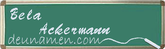 Bela Ackermann Visitenkarte